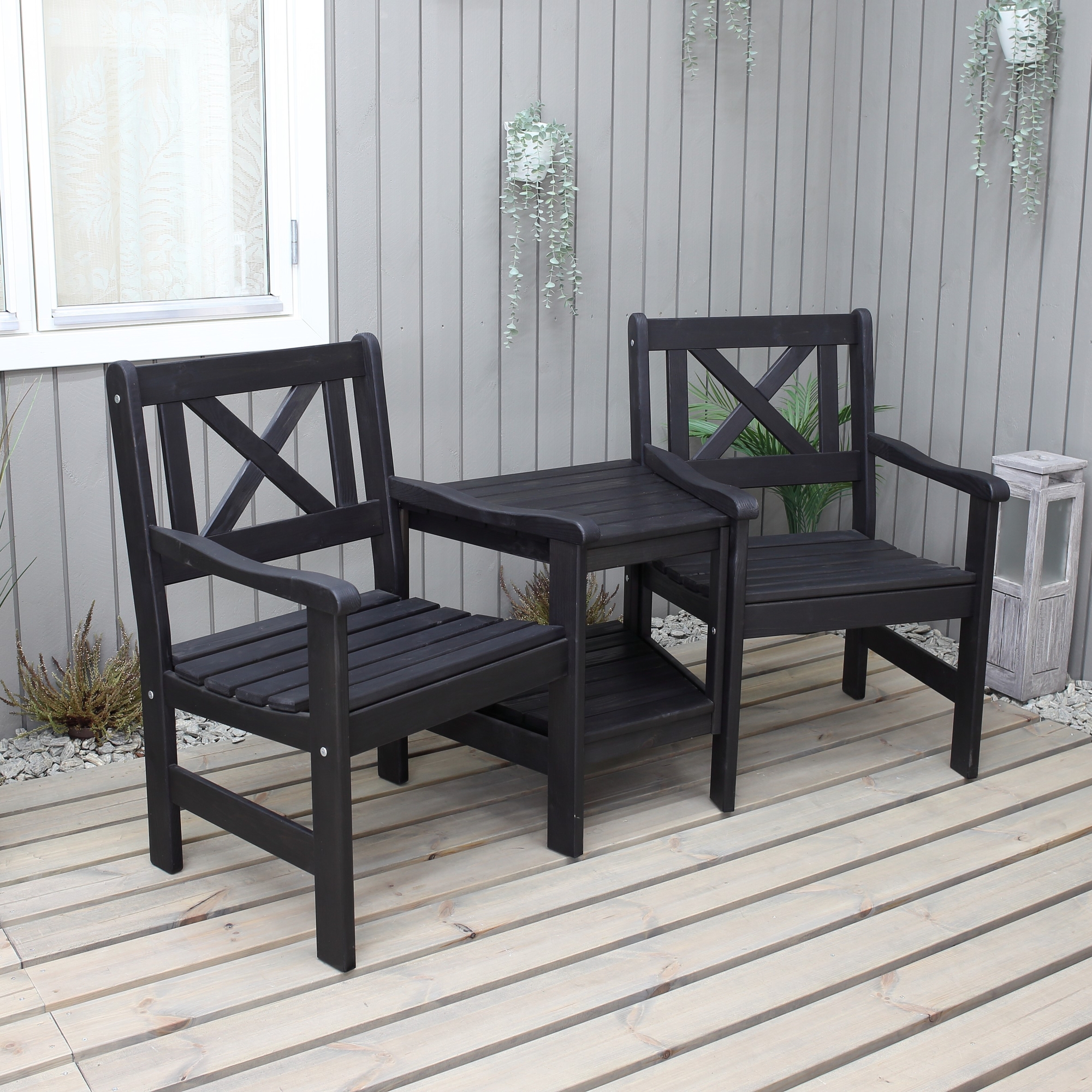 Europa tuinmeubelen - Loveseat - Zwart