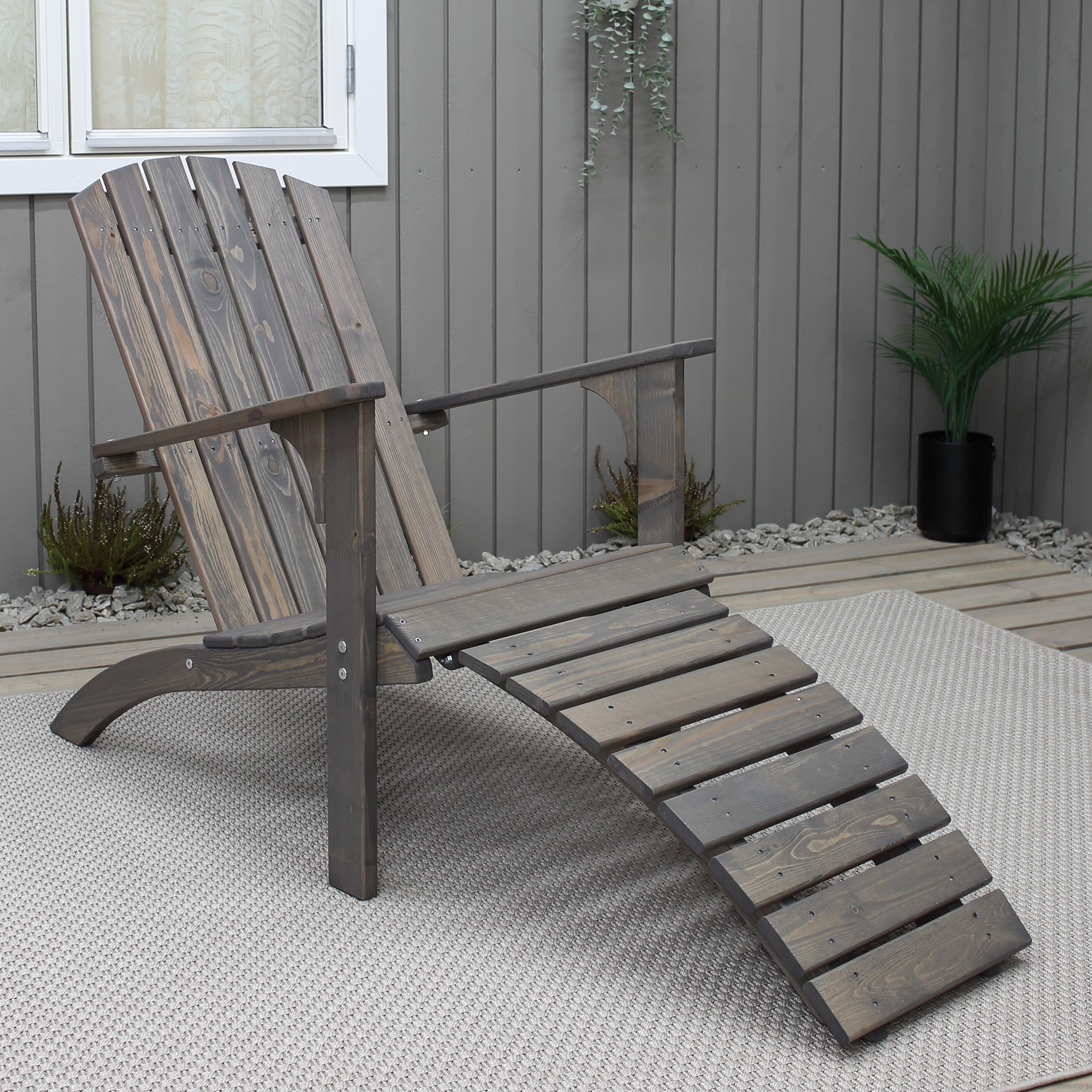Kungshamn ligstoel met voetsteun - Grijs