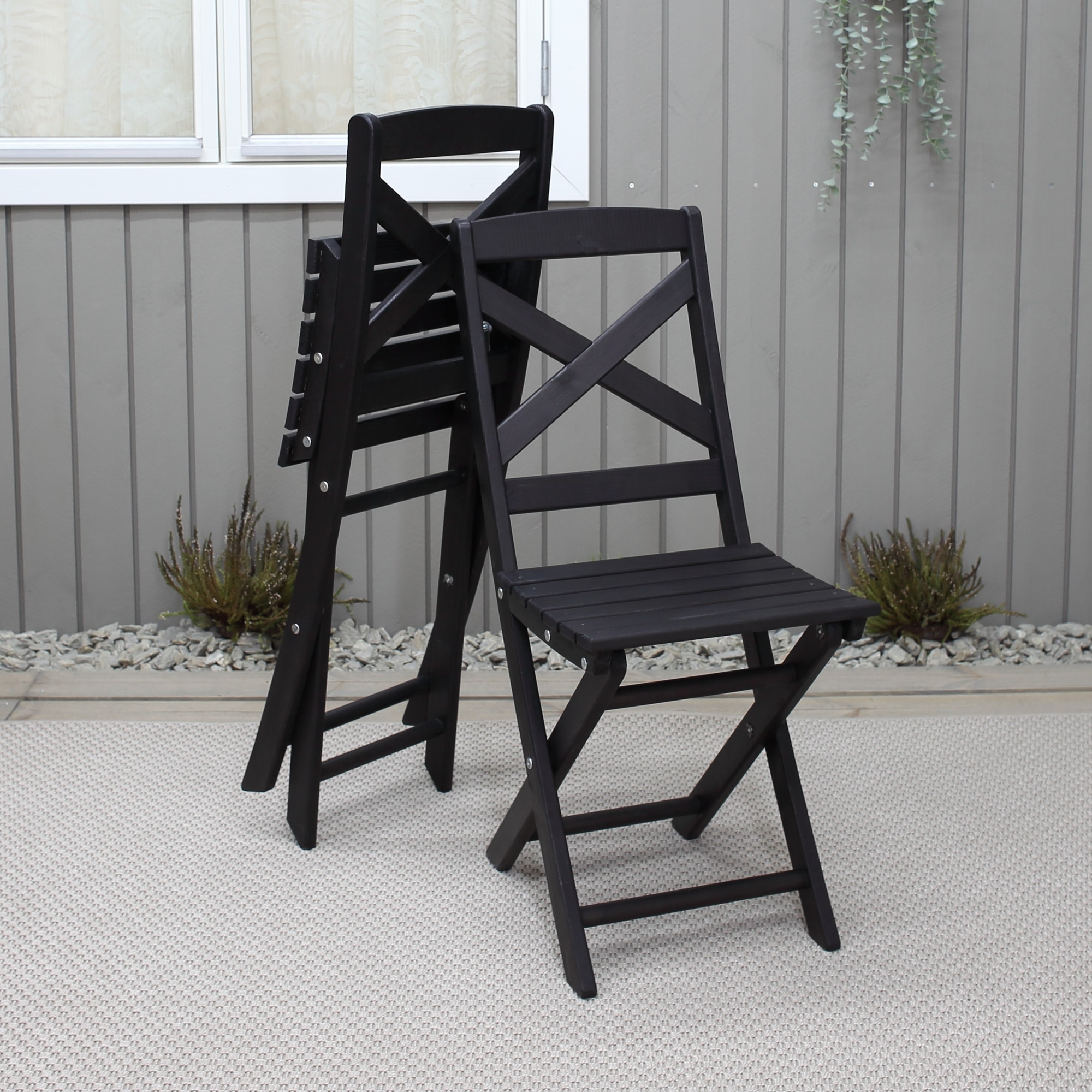 Wilma klapstoel - Zwart