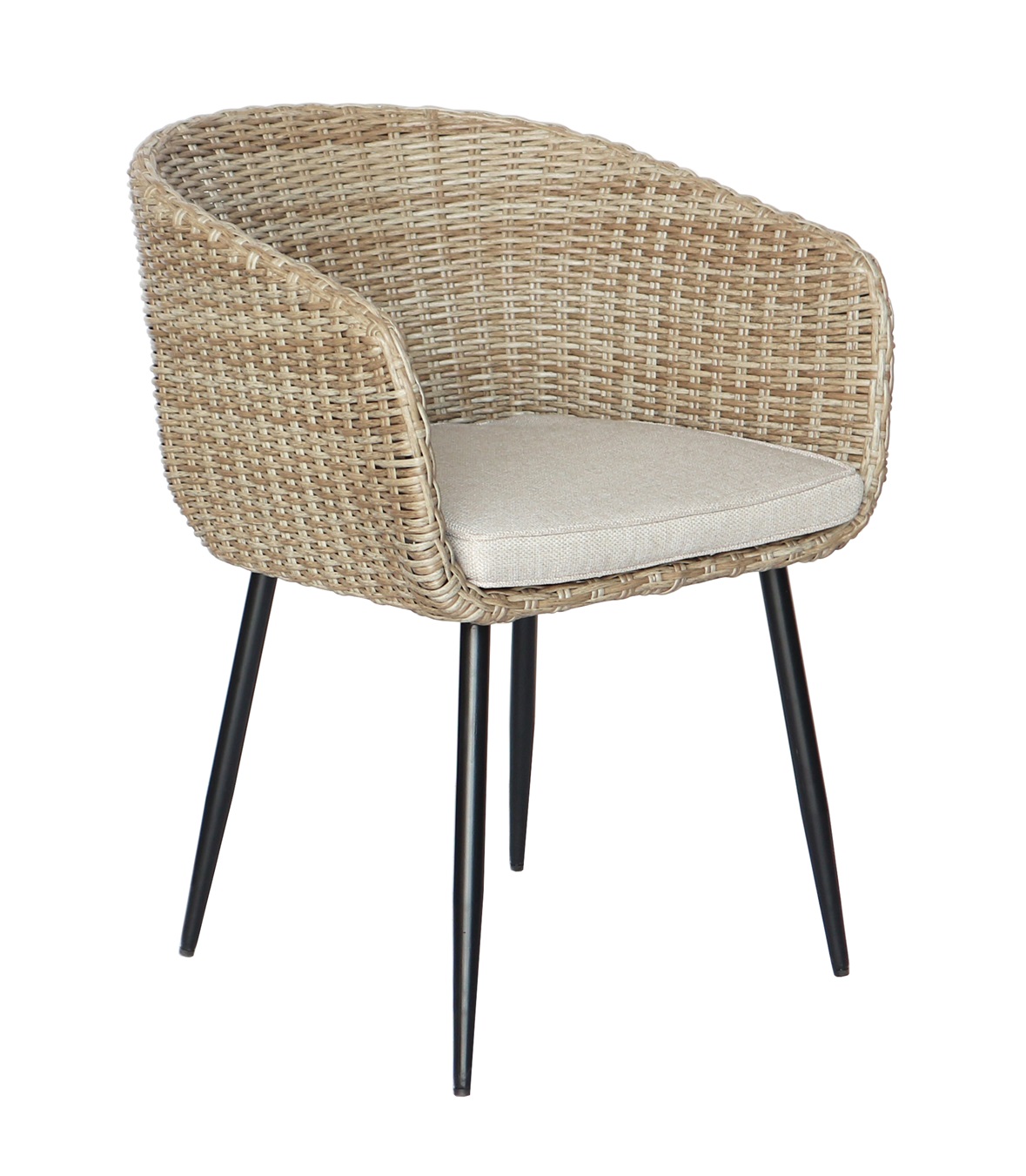 Tuinstoel - Aster | kunstmatig rotan in natuurlijke kleur