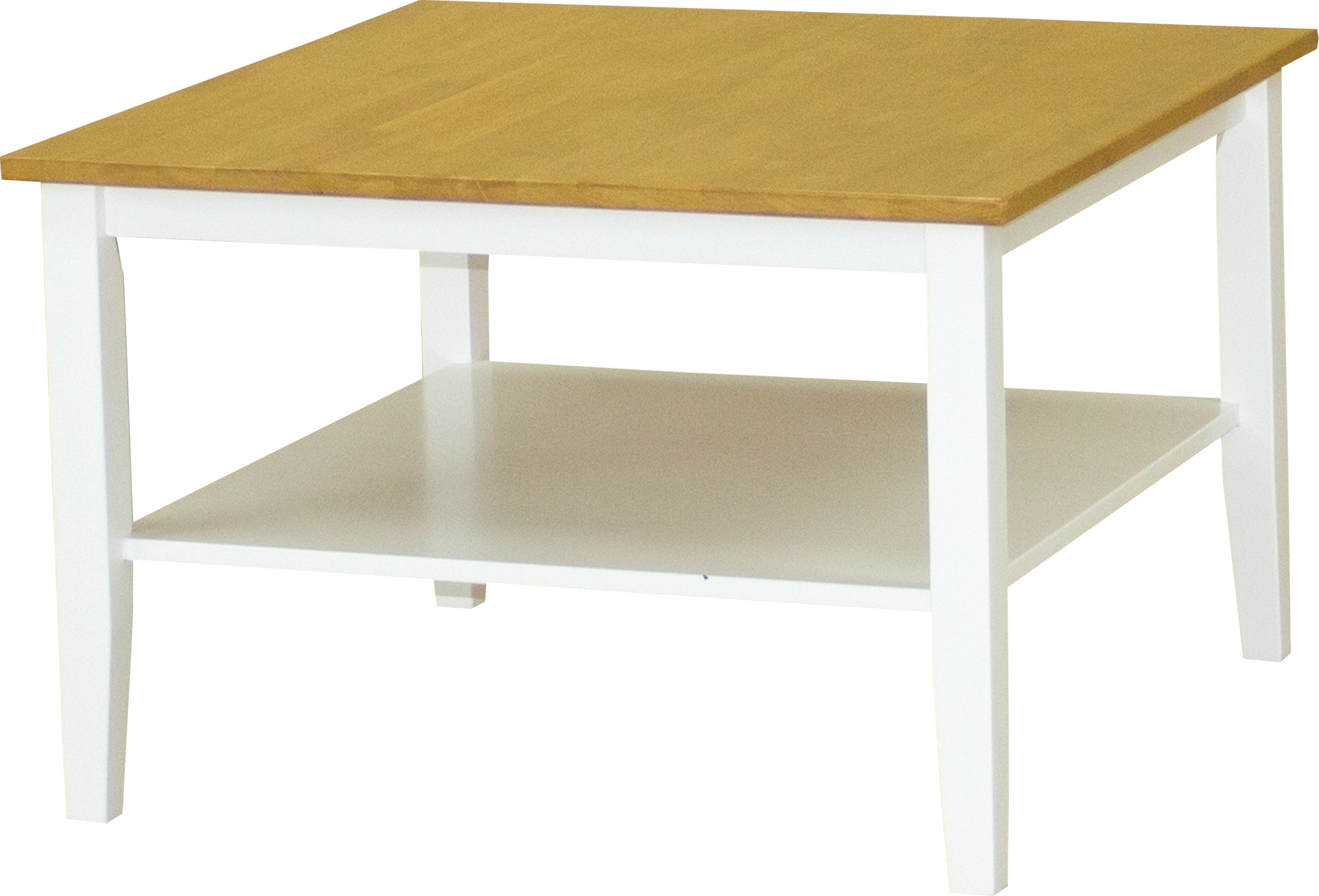 Elise salontafel 80 - Gebeitst wit/eiken