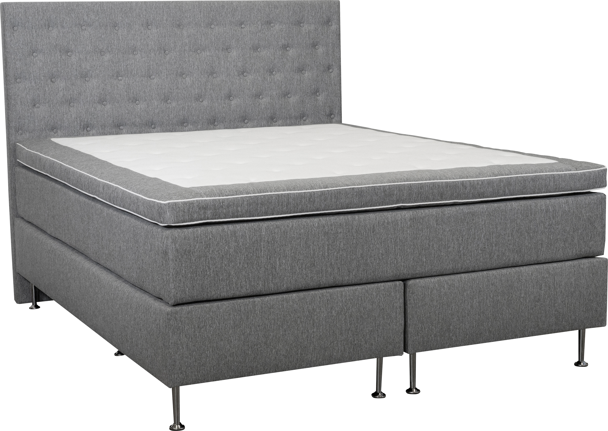 Bed 160x200 cm grijs pocket 5 zones