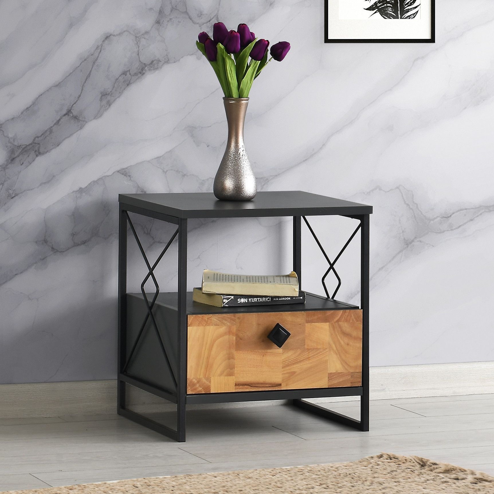 Alt nachtkastje - Antraciet