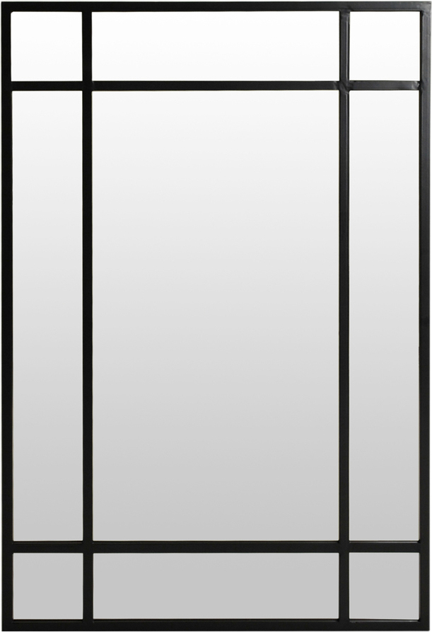 Marlon spiegel 120 cm - Metaal/antiek zwart