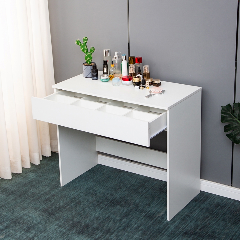 Sminkbord vitt med förvaring 90 cm bred Sminkbord vitt med förvaring 90 cm bred