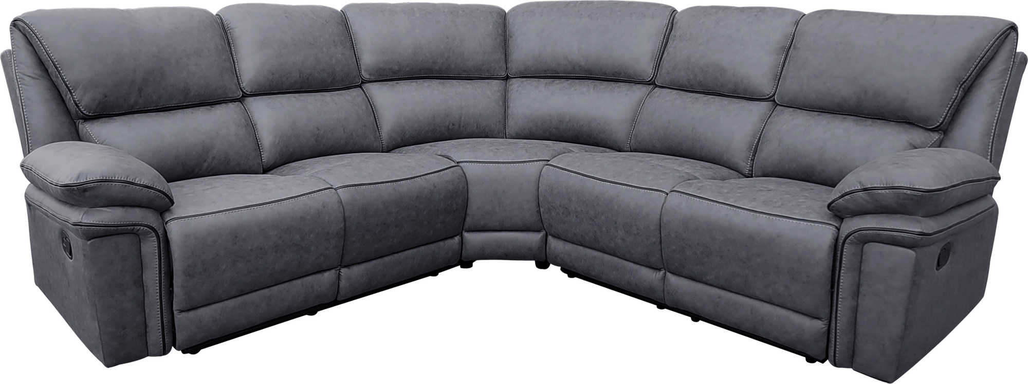 Hoekbank relaxfauteuil grijs microvezel