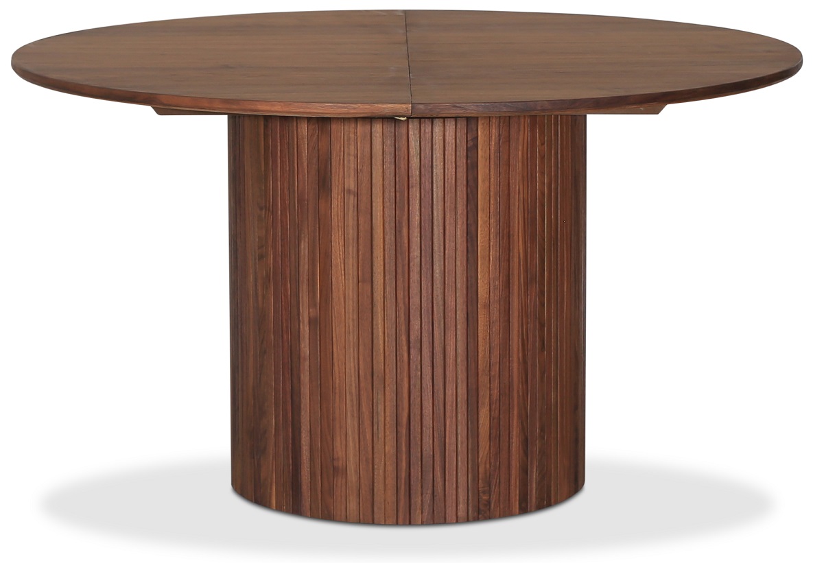 Nova uitschuifbare ronde eettafel in notenhout �130-170 cm