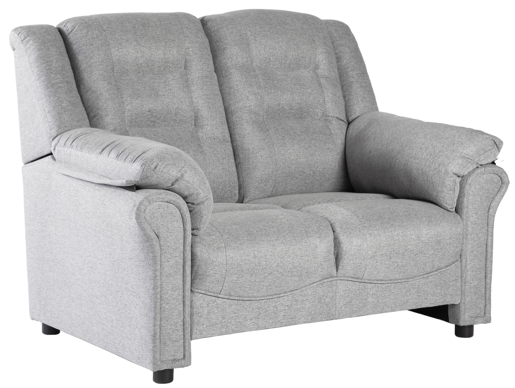 Vera 2-sits soffa i gr�tt tyg + Textilv�rd f�r m�bler