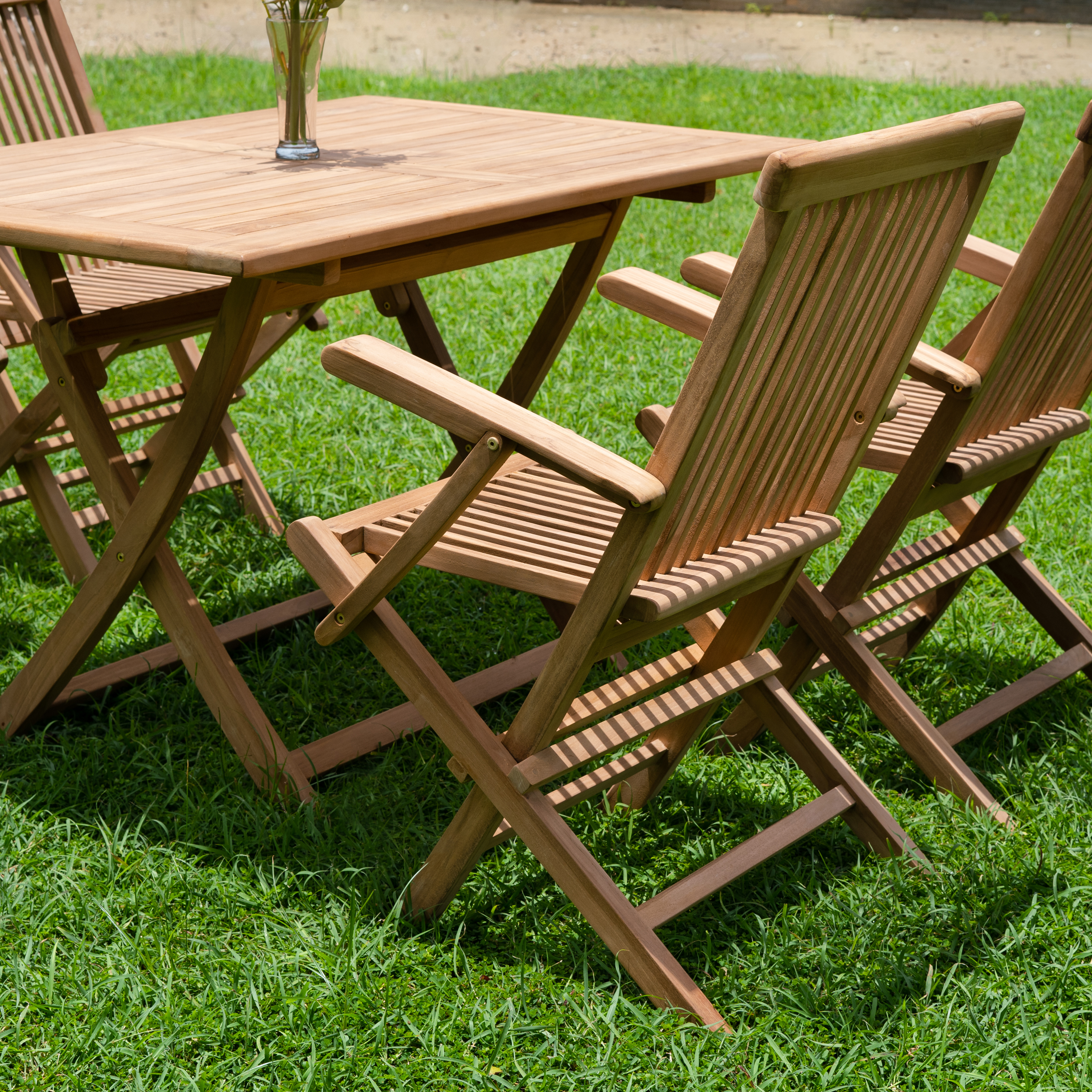 Saltö utematgrupp matbord 120x70 cm med 4 st Saltö karmstolar - Teak + Träolja för möbler Saltö utematgrupp matbord 120x70 cm med 4 st Saltö karmstolar - Teak + Träolja för möbler