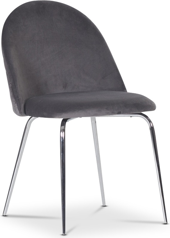 Stol grå med kromade ben - Plaza Stol grå med kromade ben - Plaza