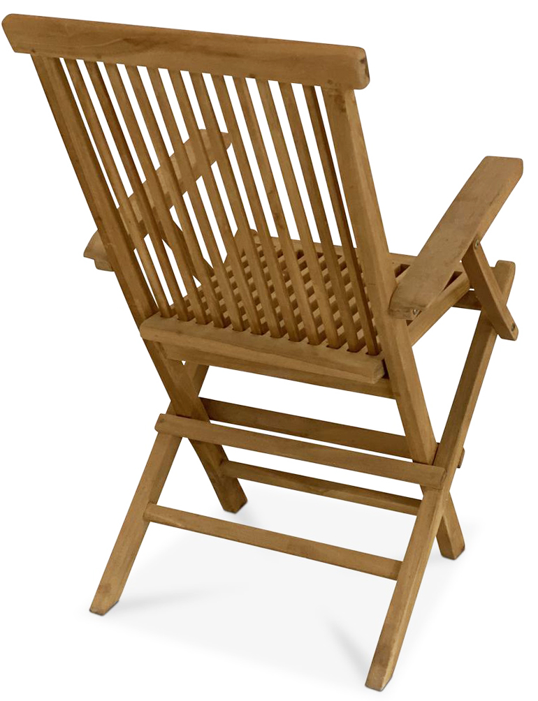 Teakstol med armstd - Salt + Textilrengring fr mbler