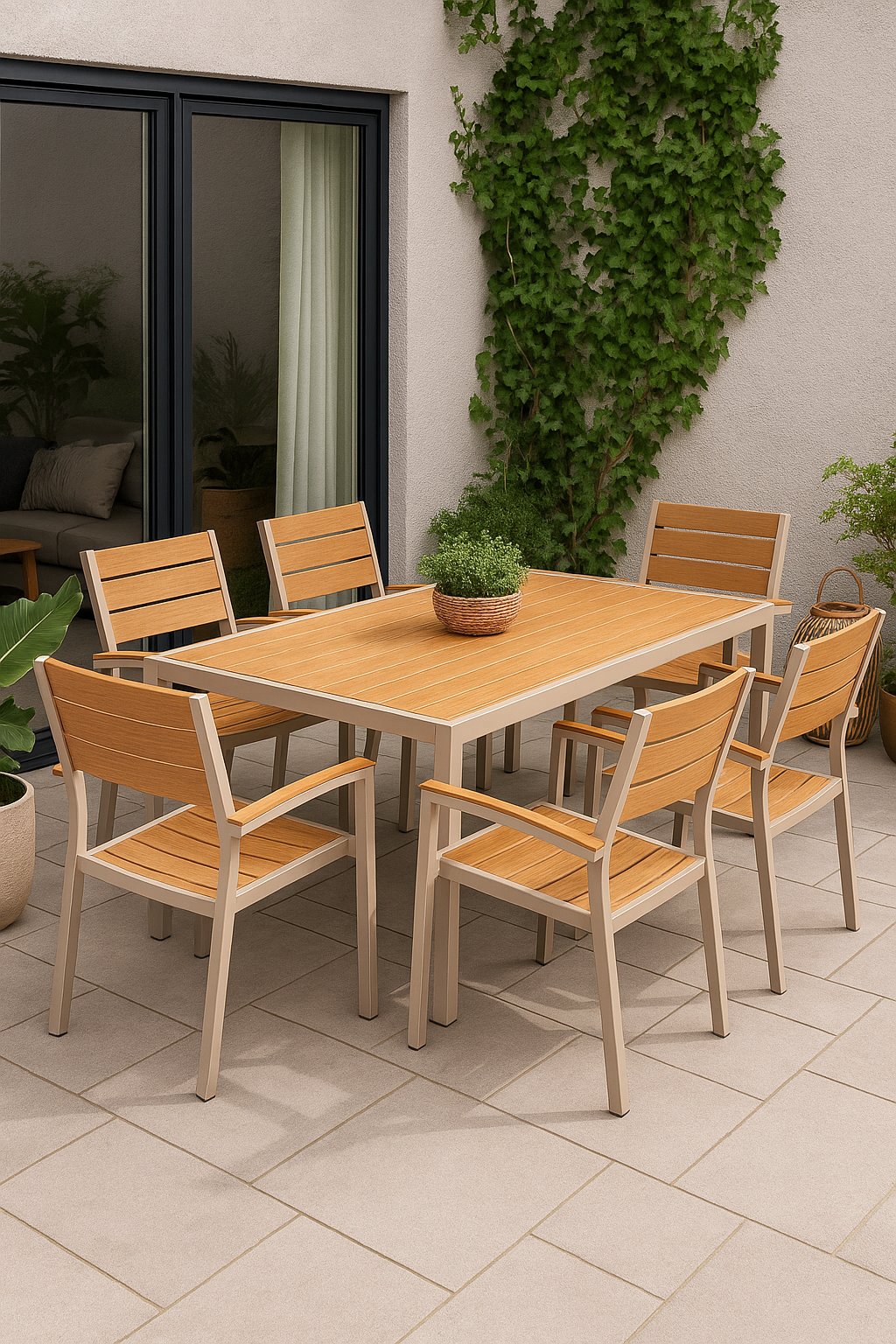 Matgrupp med 4 stolar och matbord 150 x 90 cm beige/ek - Las Vegas Matgrupp med 4 stolar och matbord 150 x 90 cm beige/ek - Las Vegas