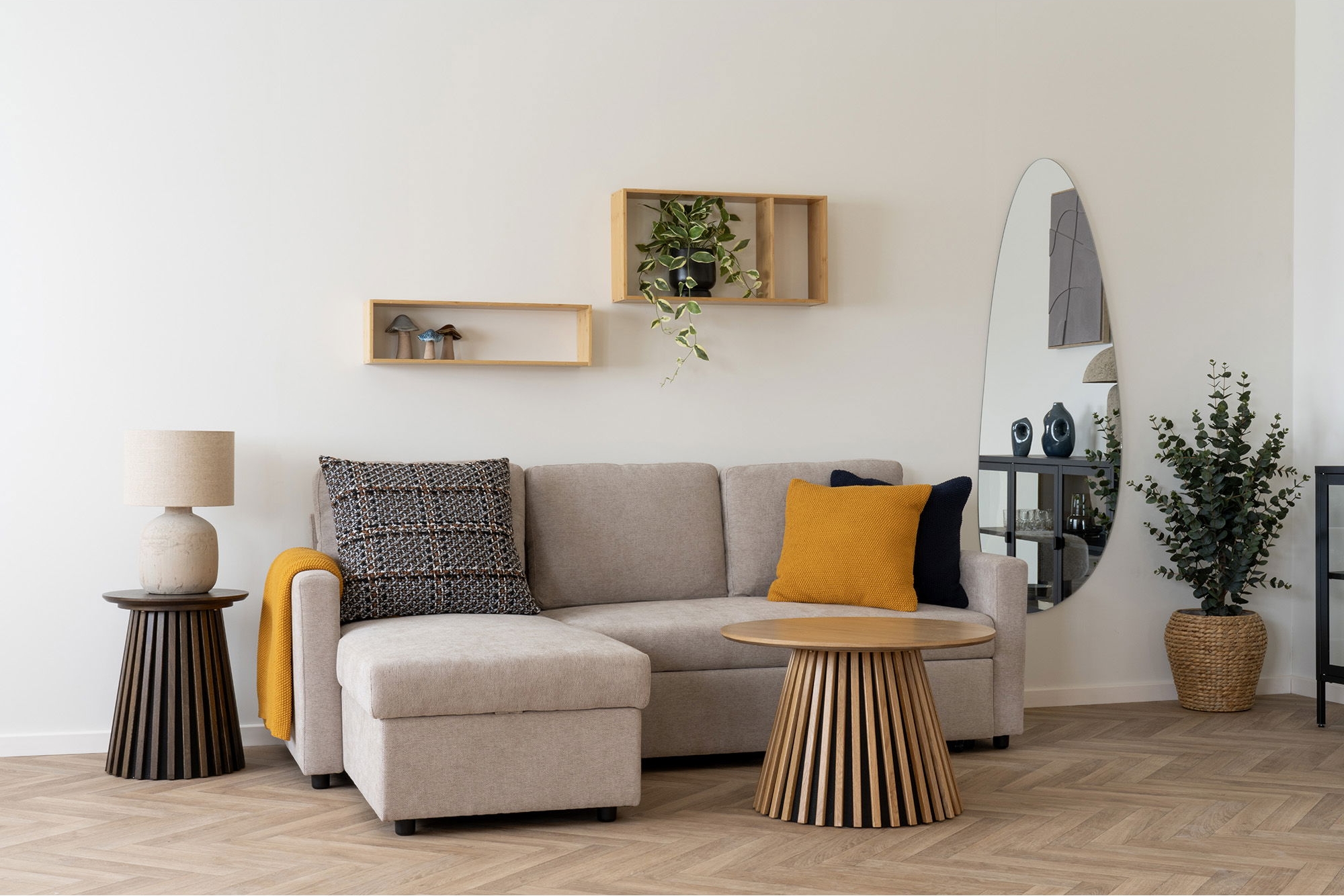 Belfast b�ddsoffa - M�rk sand