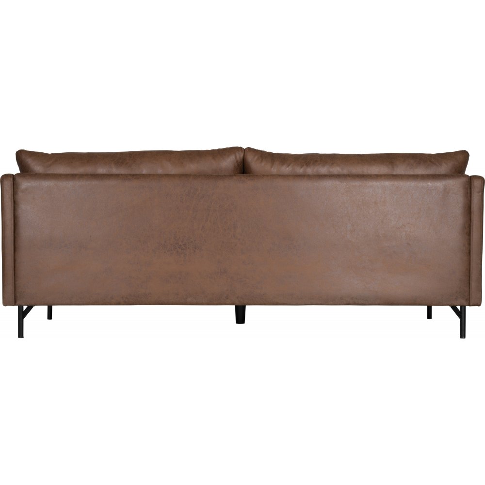 Soffa brun vintage 3-sits 223 cm + Textilrengöring för möbler Soffa brun vintage 3-sits 223 cm + Textilrengöring för möbler