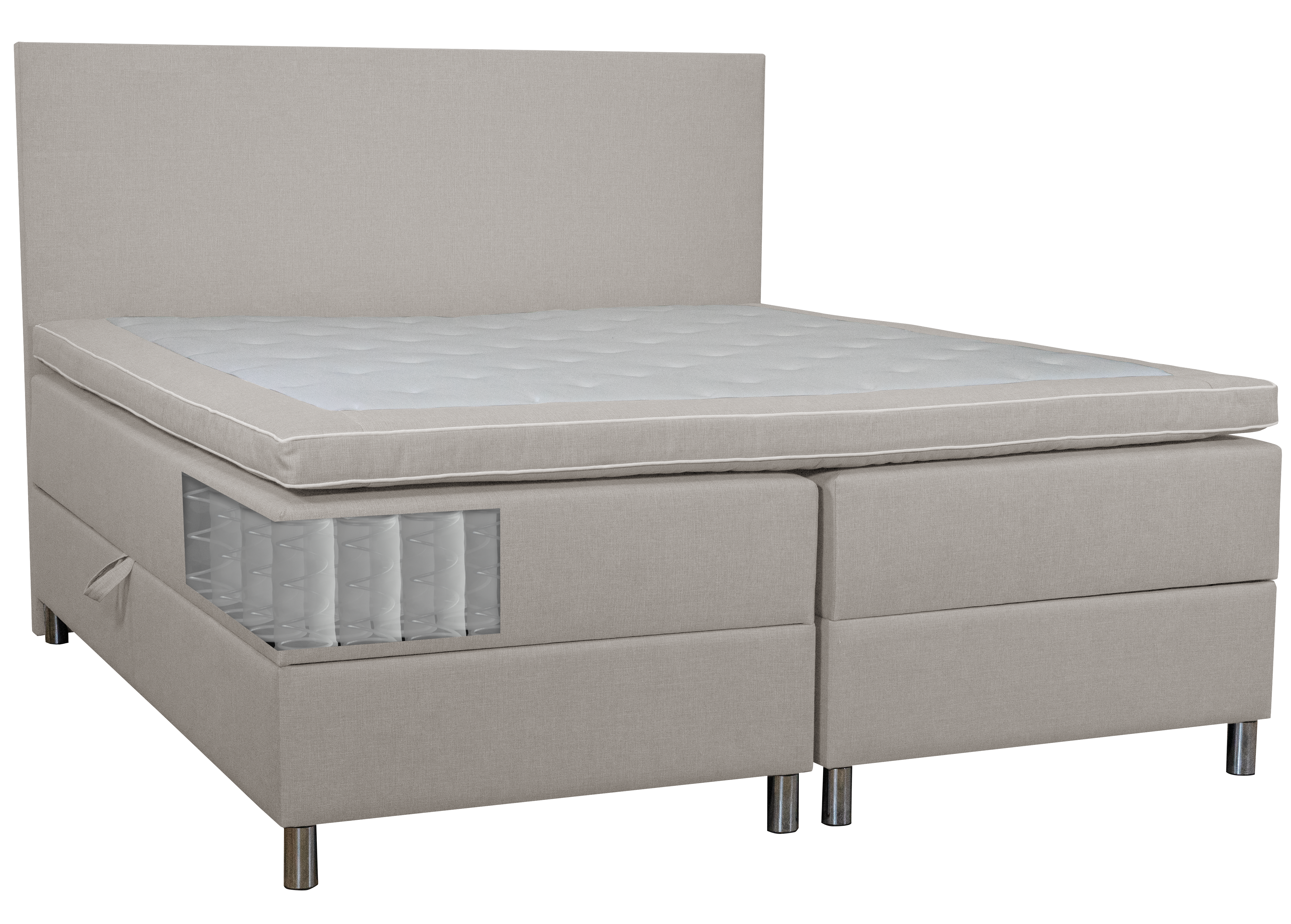 Säng med förvaring beige 160x200 cm Säng med förvaring beige 160x200 cm