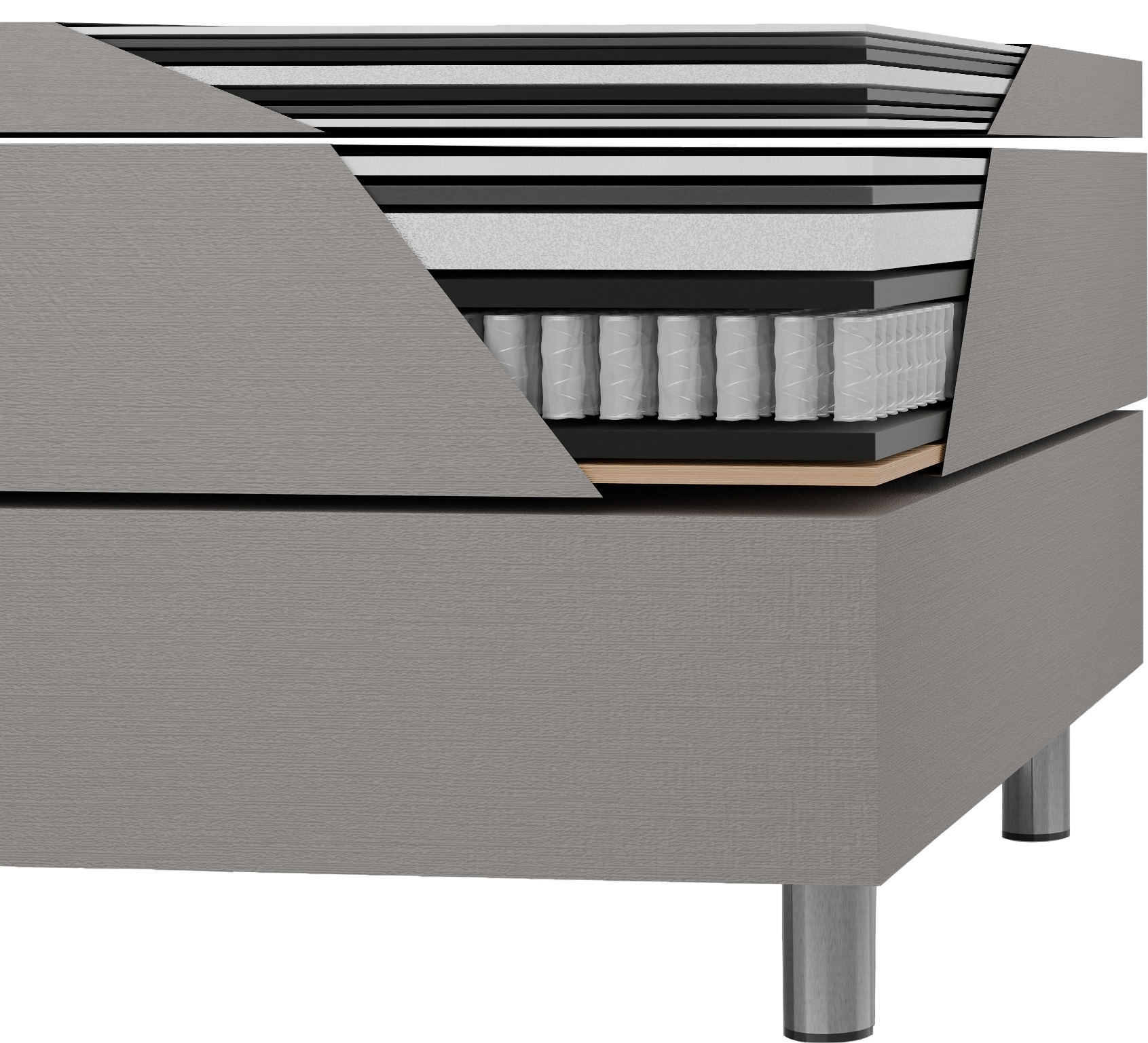 Säng med förvaring beige 160x200 cm Säng med förvaring beige 160x200 cm