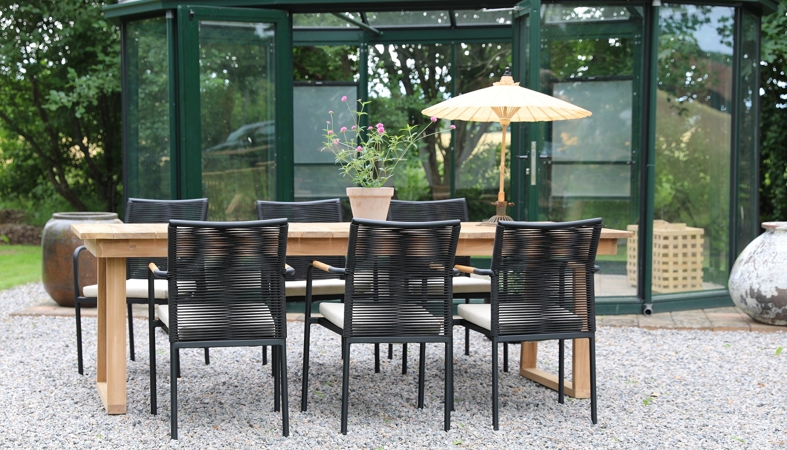 Matbord Salt� i teak - 240x100 cm