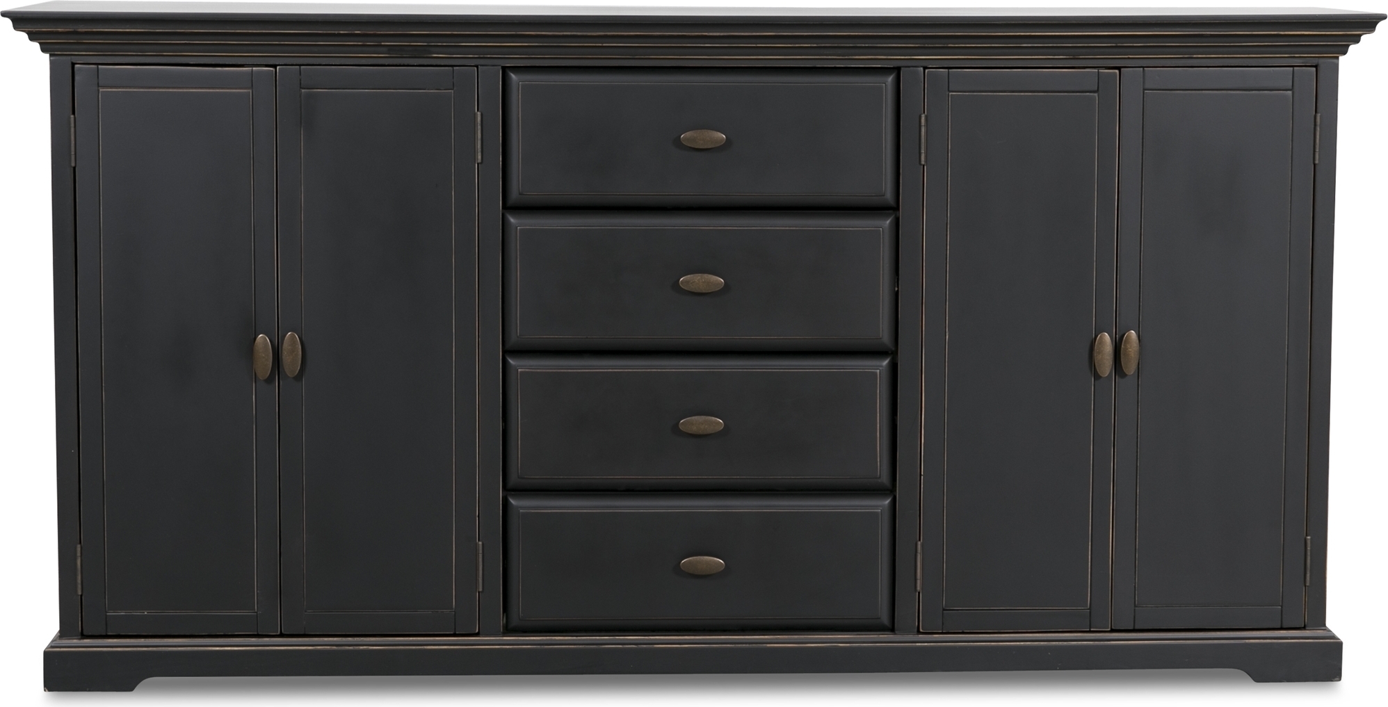 Skänk 180 cm bred svart + Möbeltassar Skänk 180 cm bred svart + Möbeltassar