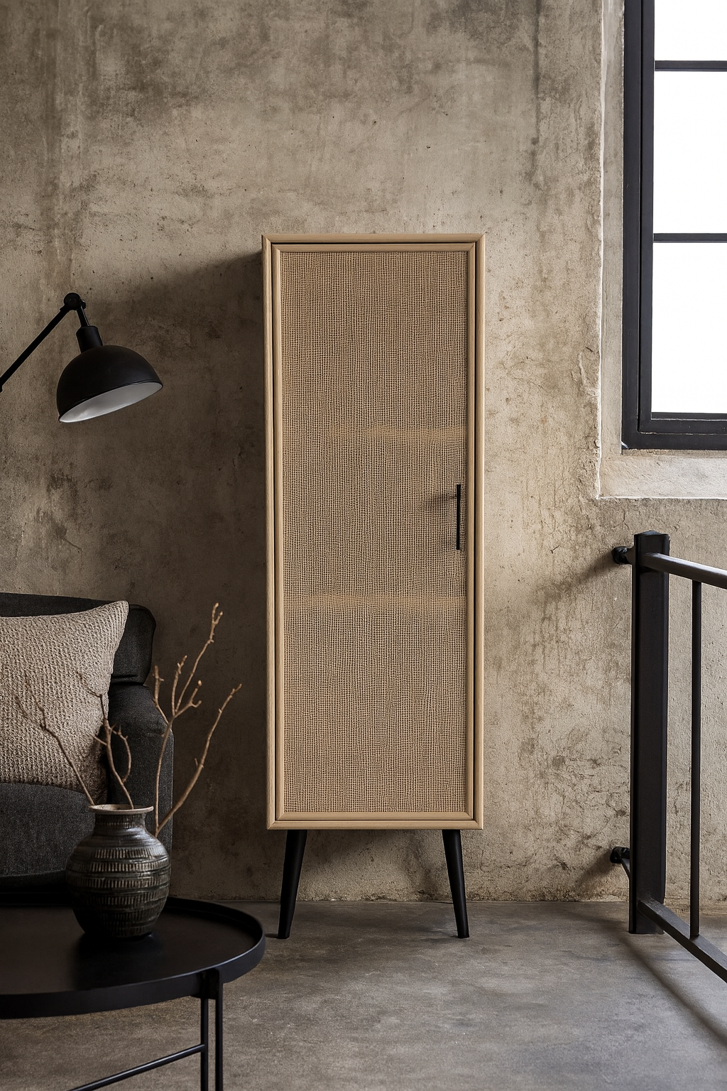 Sk�p i rotting med svart handtag - React