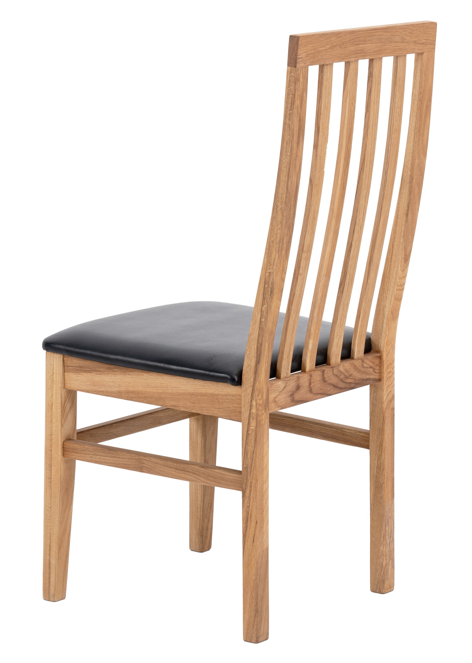Matstol ek med svart sits - Alaska + Mbeltassar