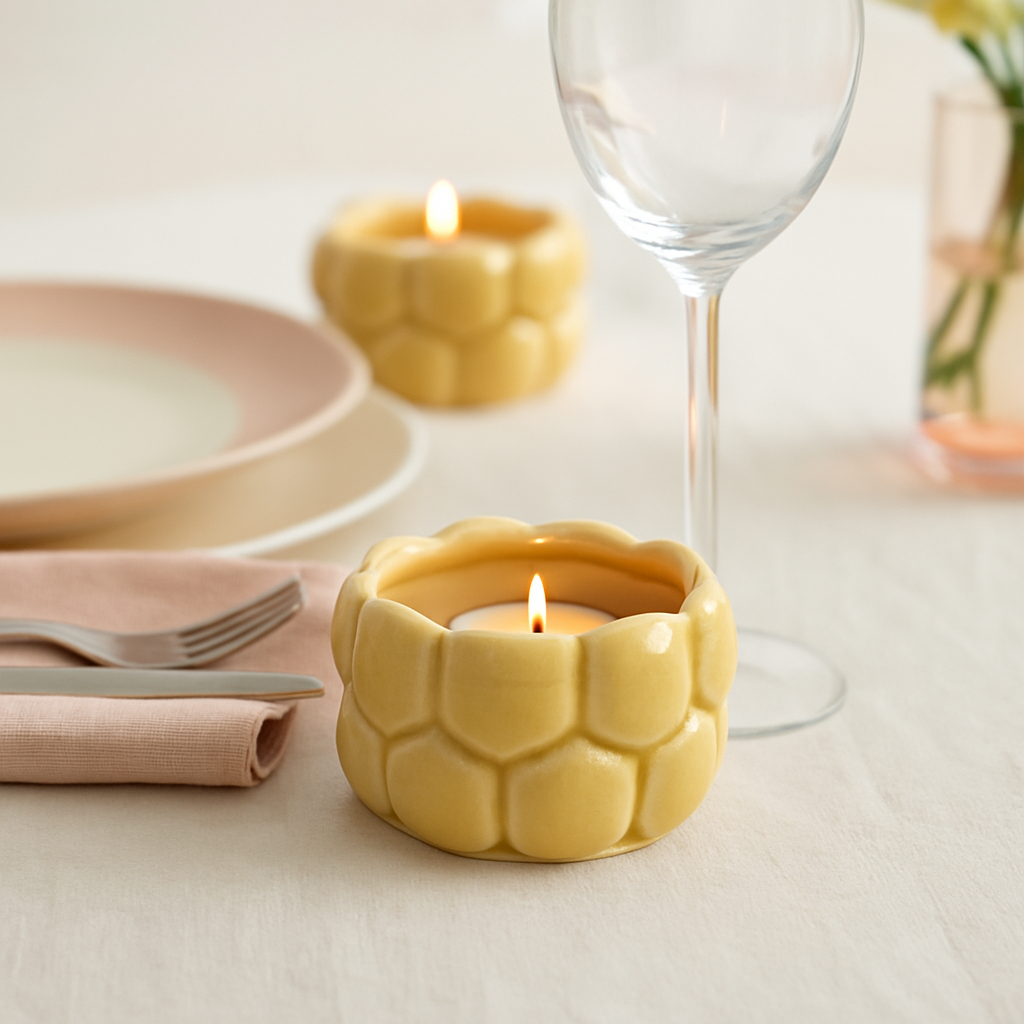 Ljuslykta 3-pack - Gul Ljuslykta 3-pack - Gul