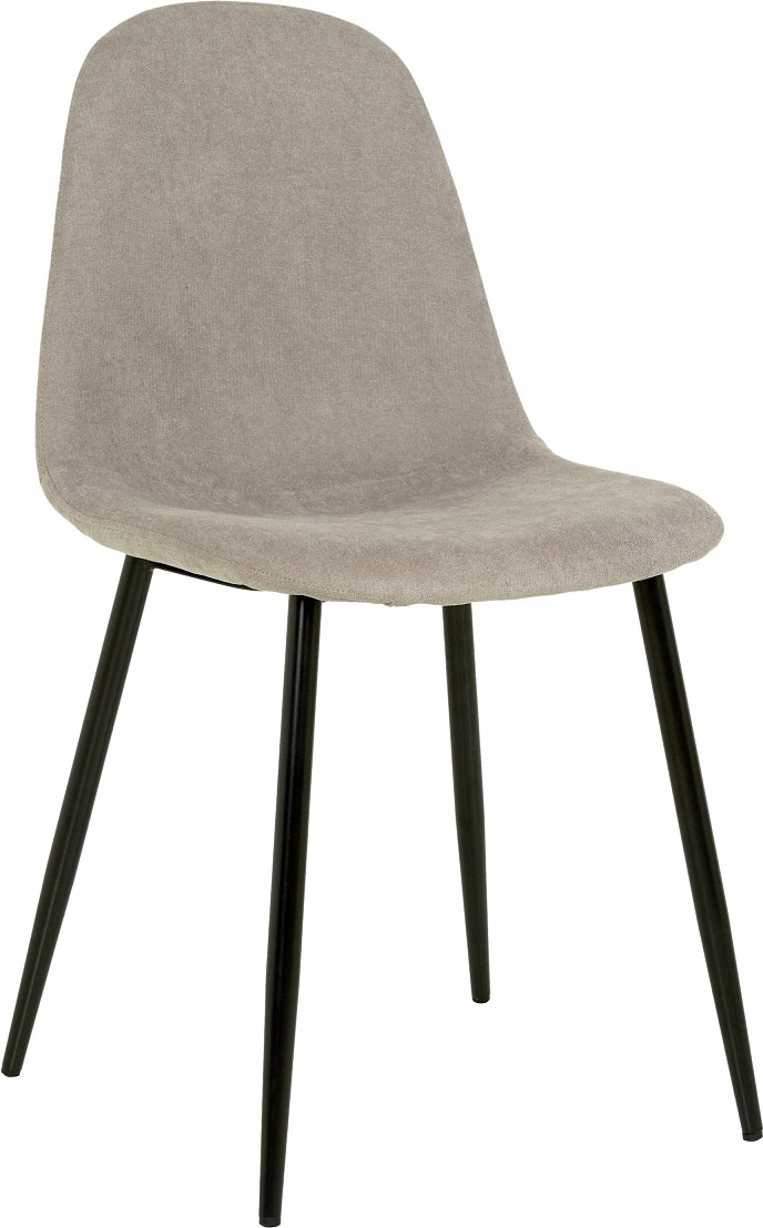 Stol i beige tyg med svarta ben - Carisma + Stolsdyna