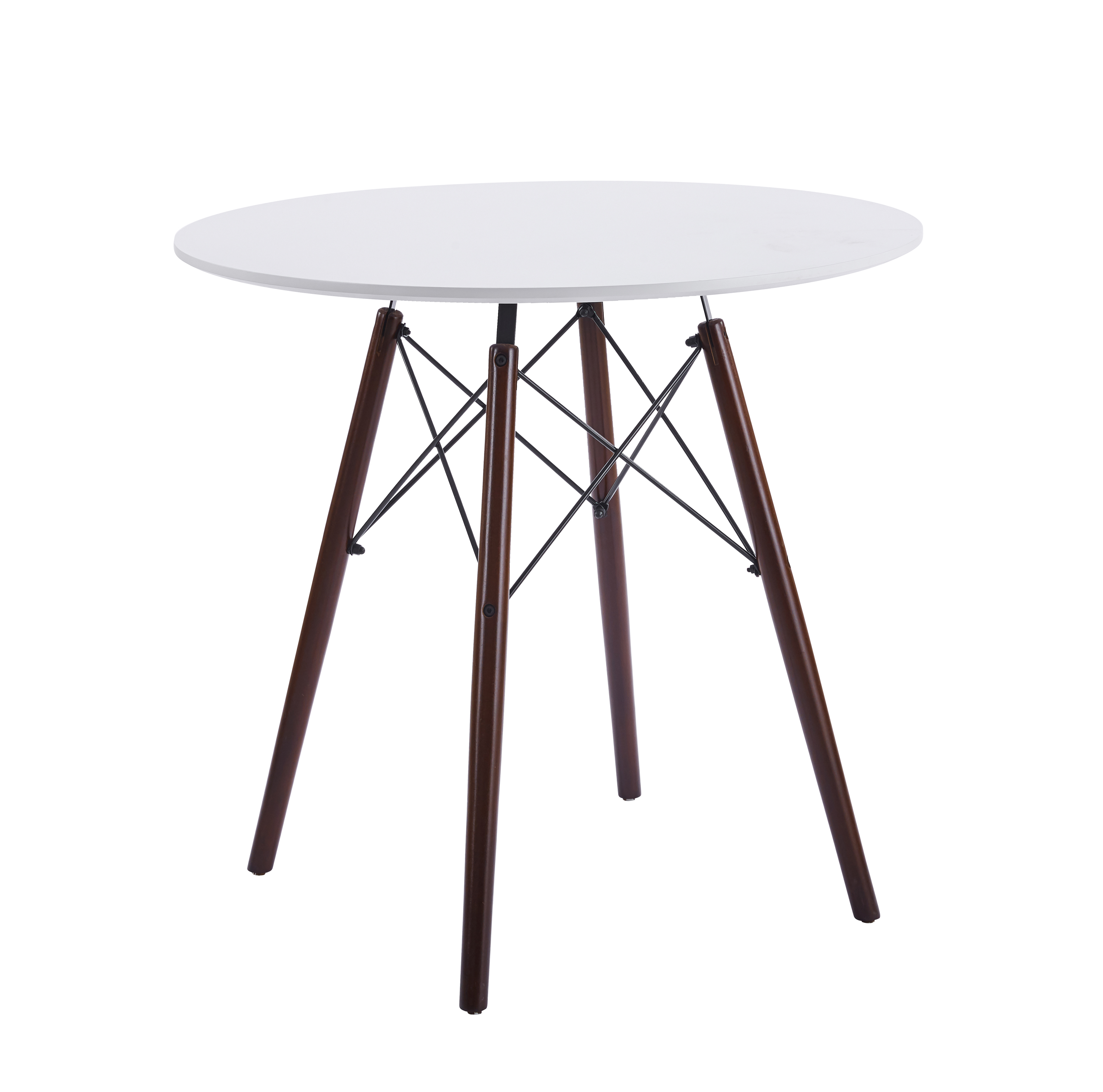 Vilgot runt matbord med bruna ben - �80 cm