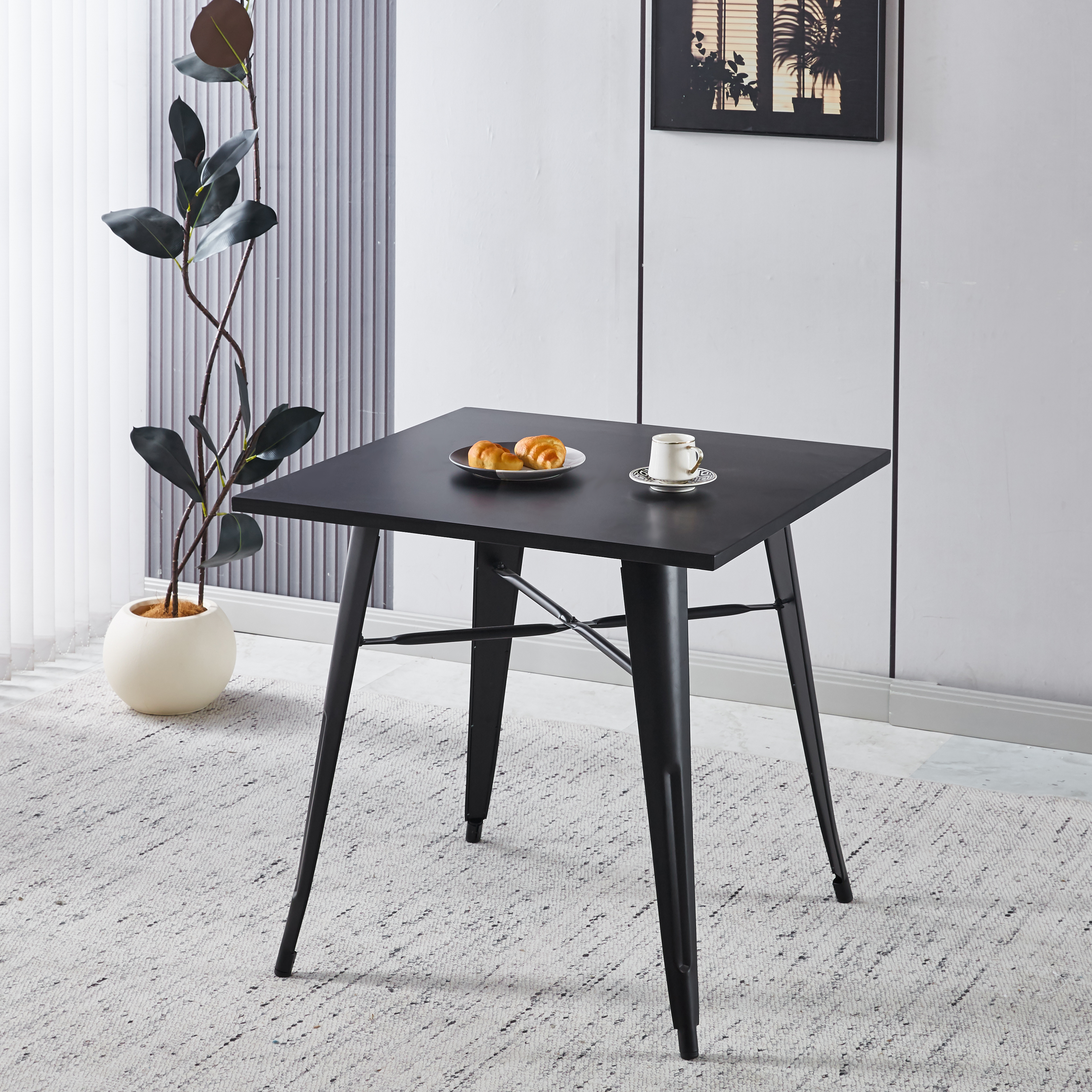 Iris matbord 80x80 cm - Svart