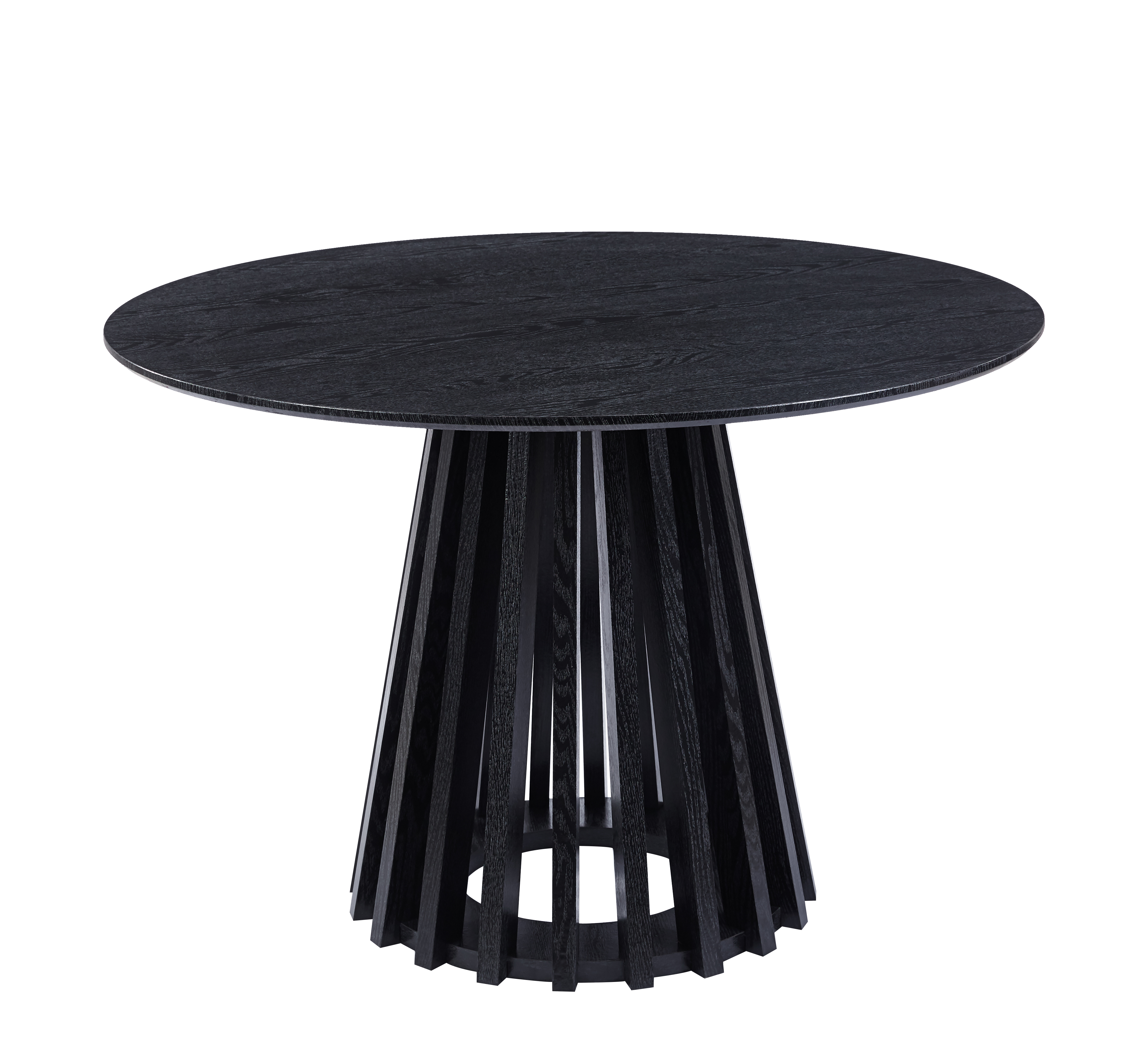 Inez runt matbord �120 cm - Svartbetsad ek