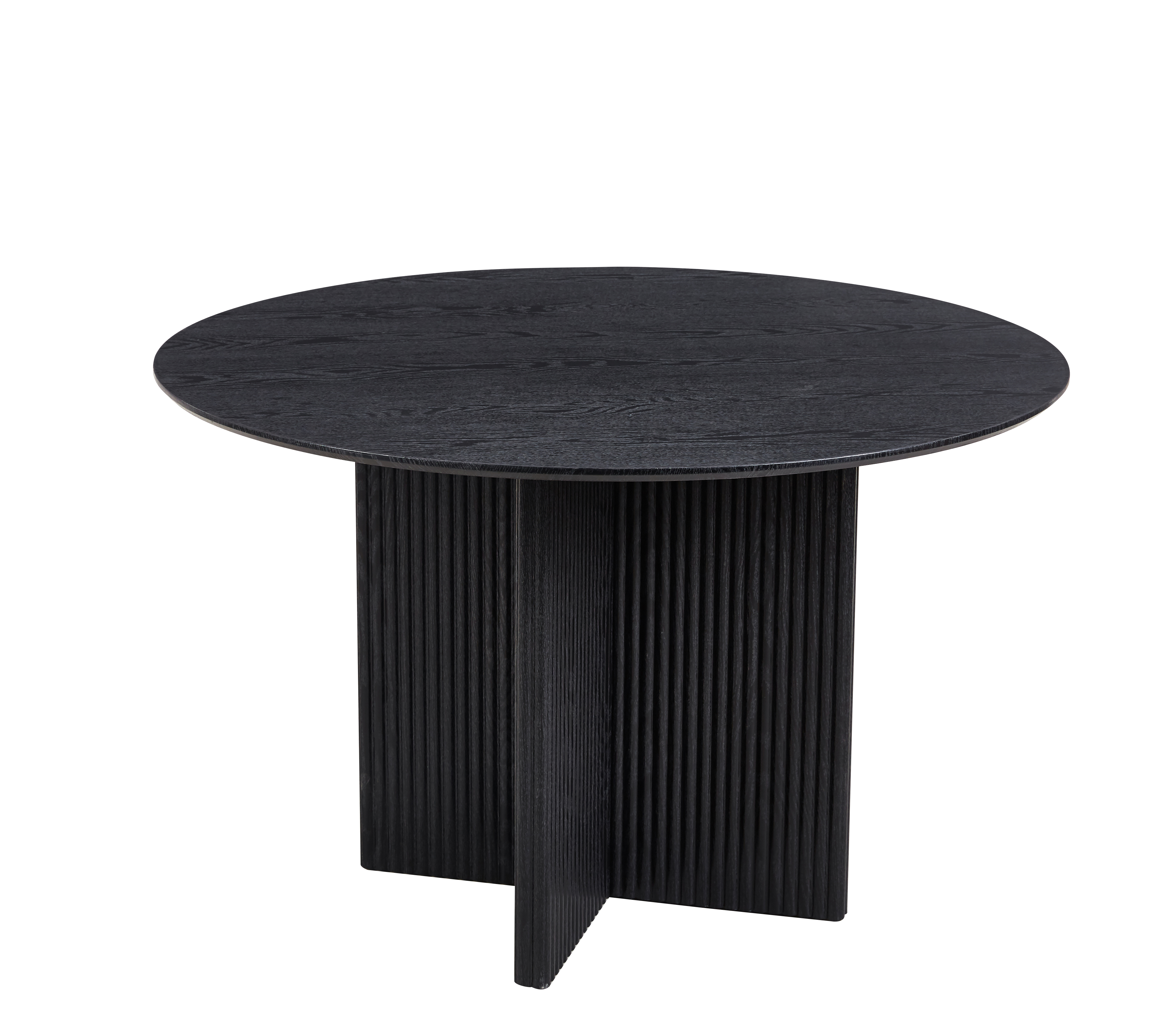 Crossby runt matbord �120 cm - Svartbetsad ek