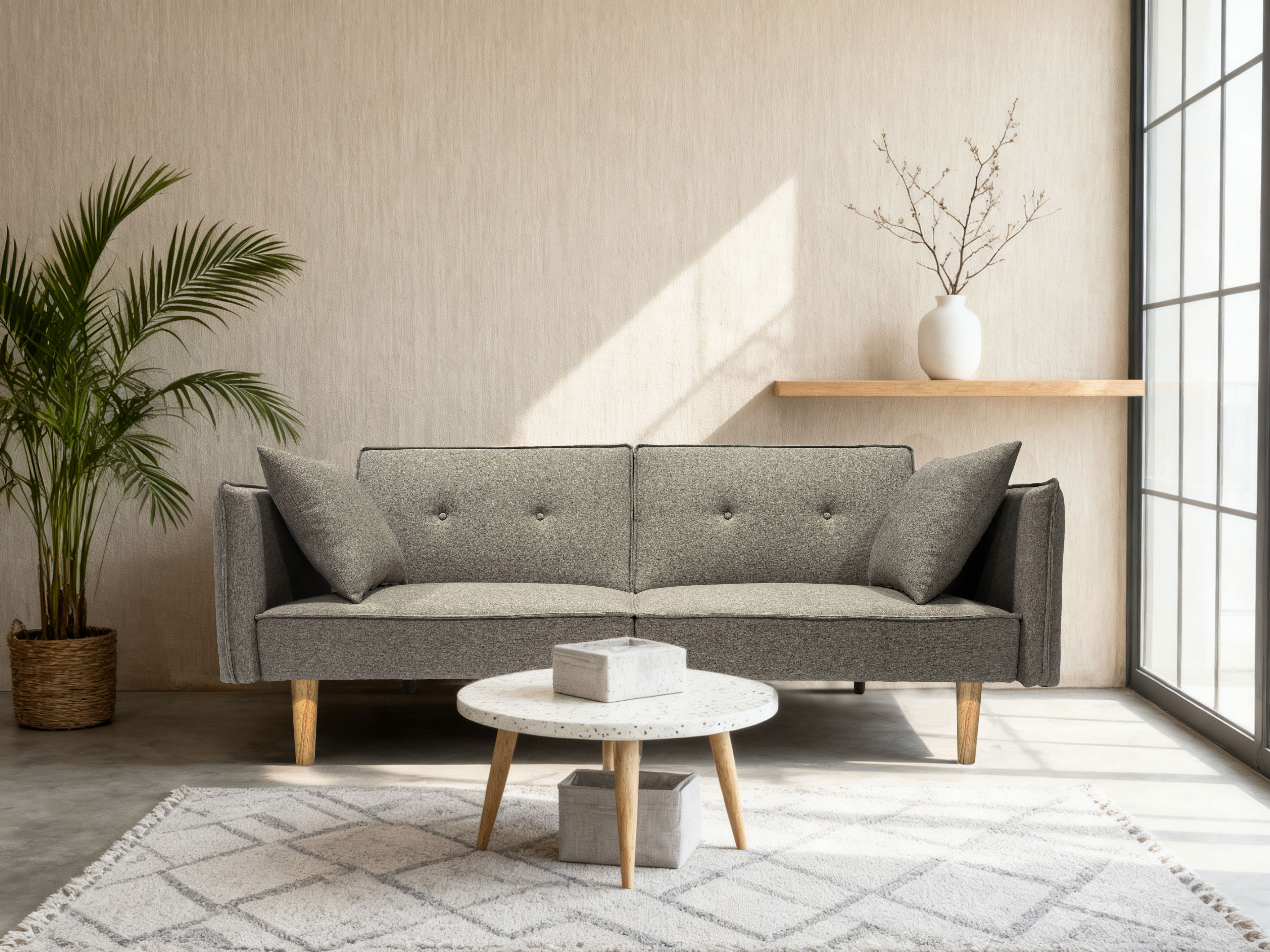 Signe b�ddsoffa 3-sits - Brungr�