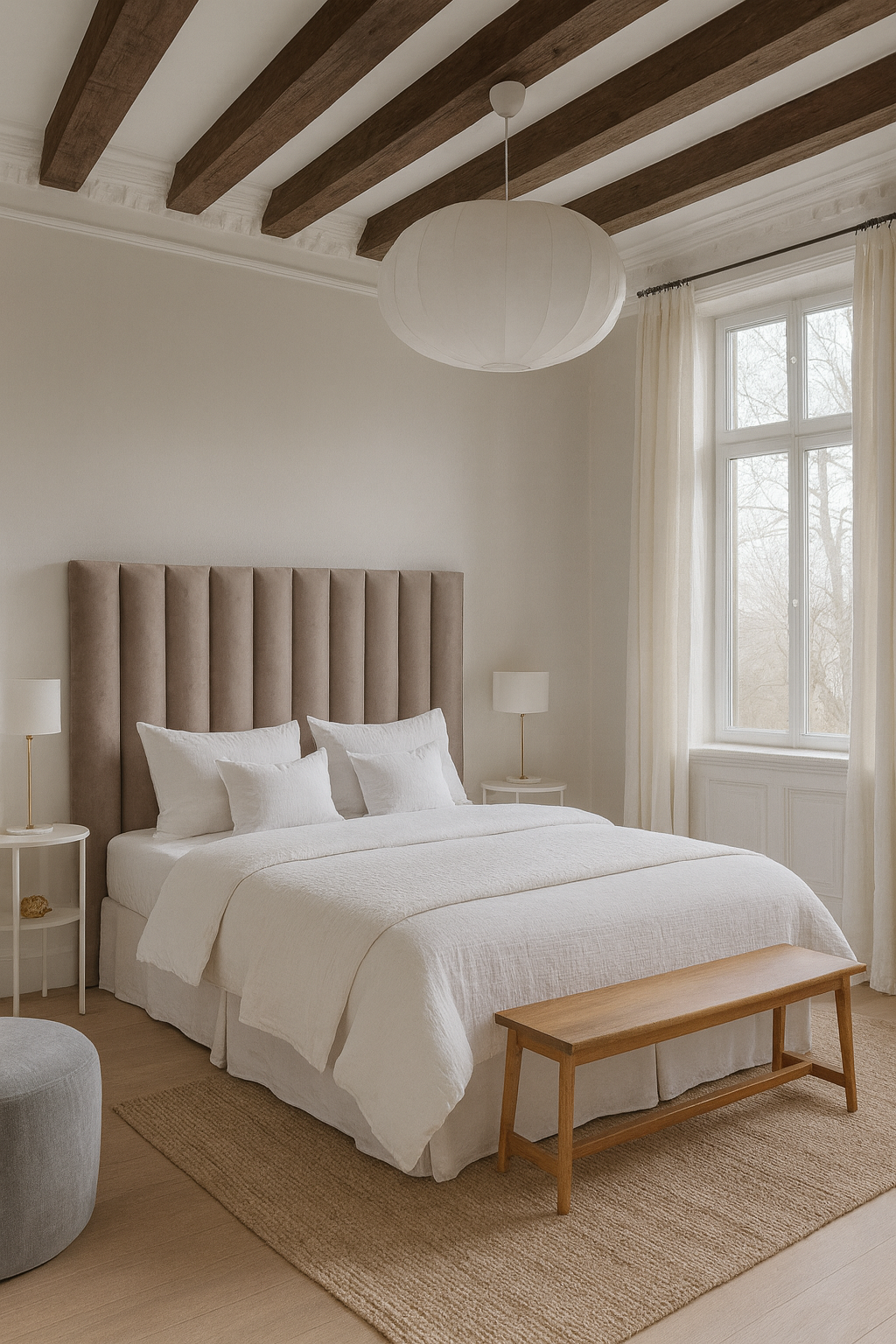 Pernilla sänggavel 140 cm bred - Gråbeige (Sammet) Pernilla sänggavel 140 cm bred - Gråbeige (Sammet)