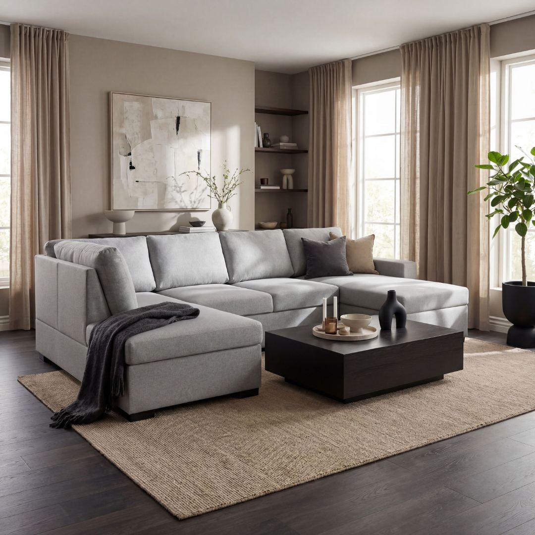 Soffa 309 cm ljusgr� - Solna