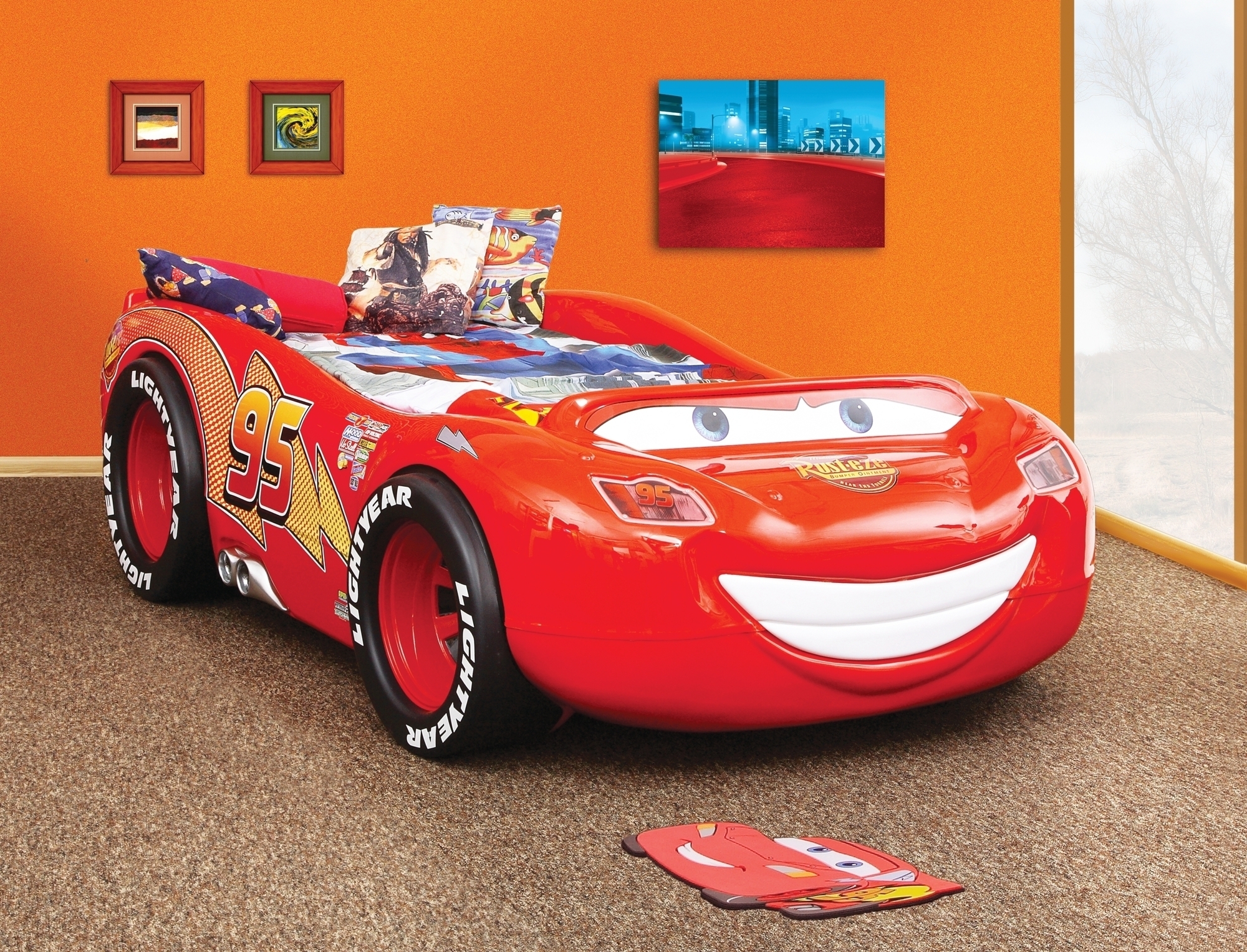 McQueen rallybil barnsäng 90 x 180 cm McQueen rallybil barnsäng 90 x 180 cm