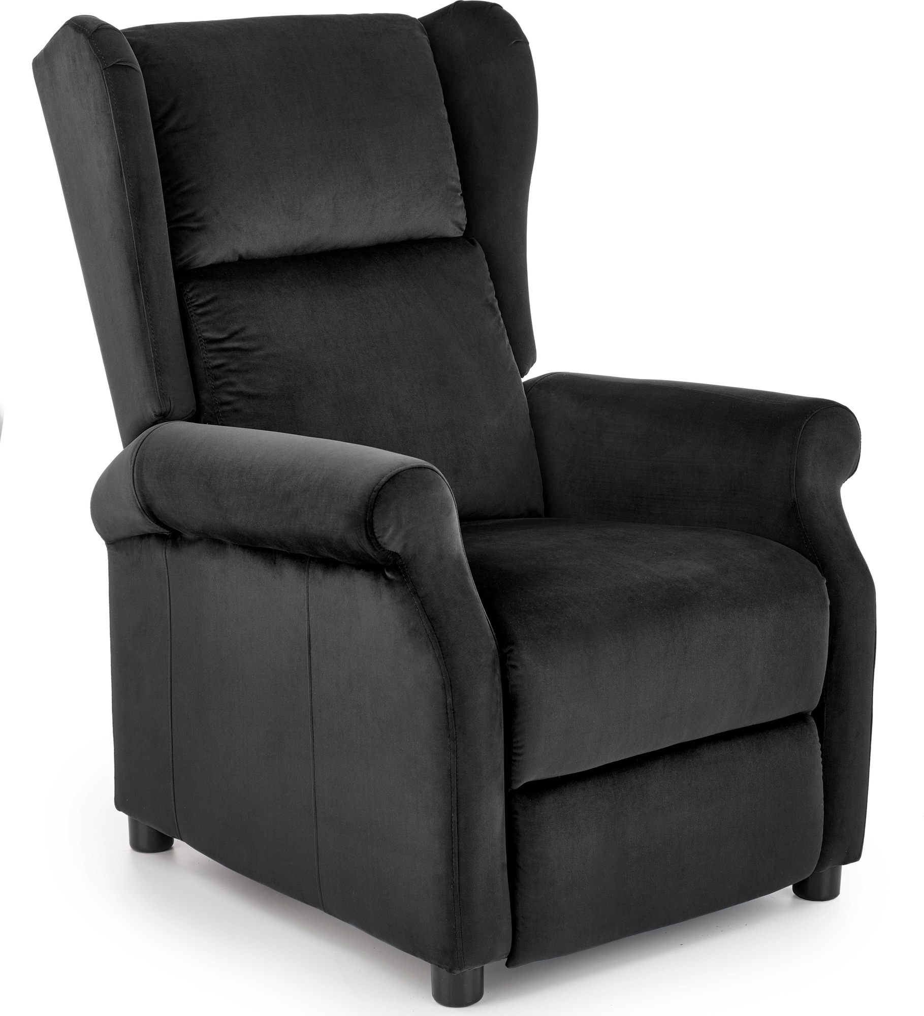 Reclinerf�t�lj i svart tyg