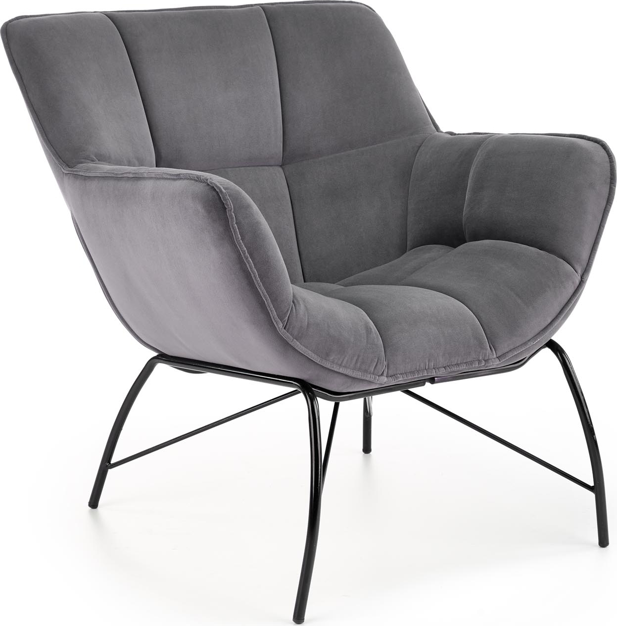 Hagman f�t�lj - Gr� + Textilv�rd f�r m�bler