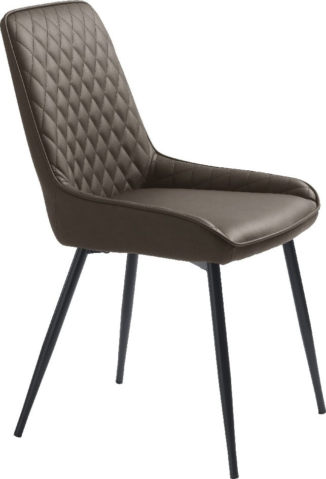 Carina stol i vintage brun PU med diamant m�nster