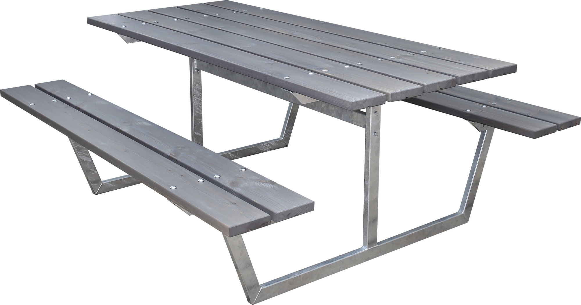 Rustik b�nkset utan ryggst�d - Gr�