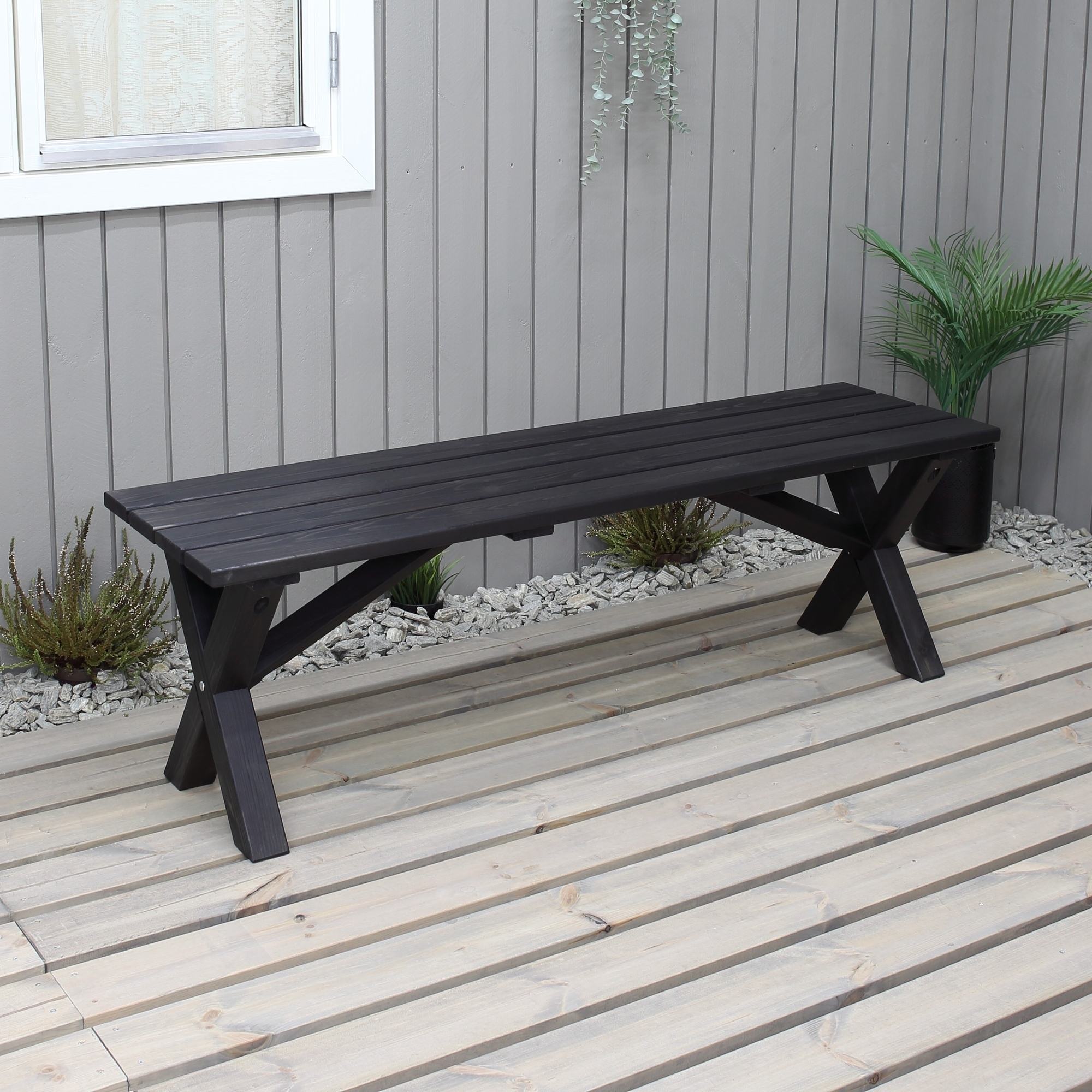 Scottsdale sittb�nk 140 cm - Svart