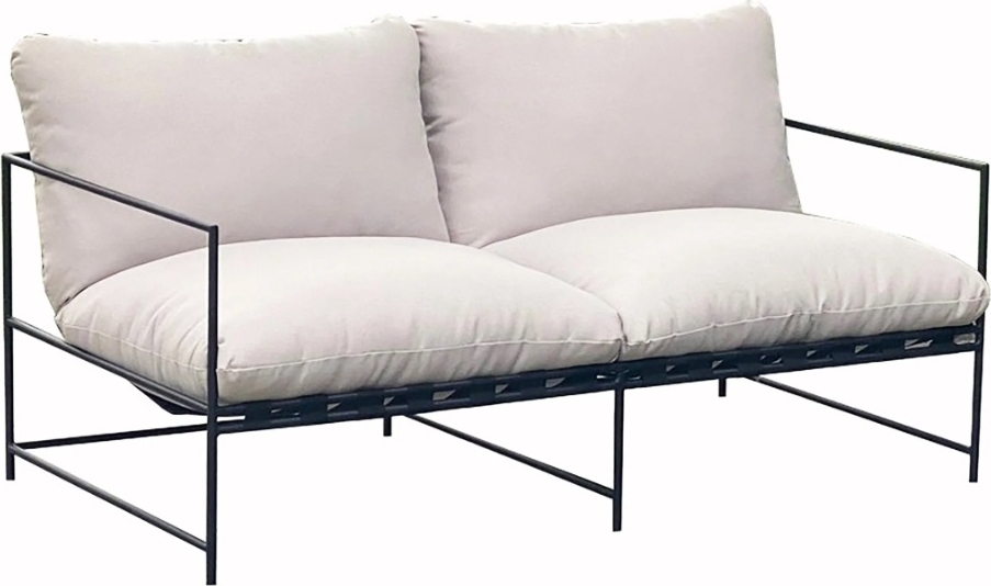 Rasp� loungesoffa - Svart / Vit