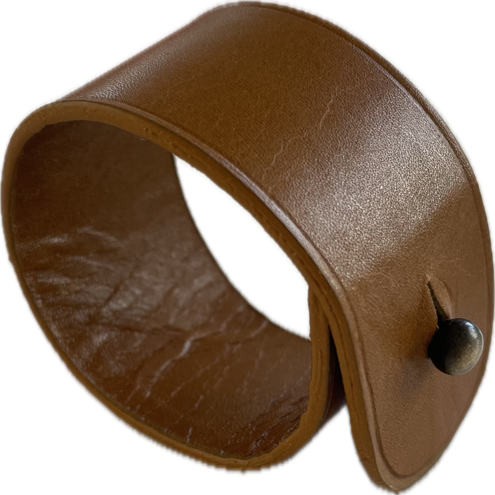 Servettring läder med bollspänne Servettring läder med bollspänne