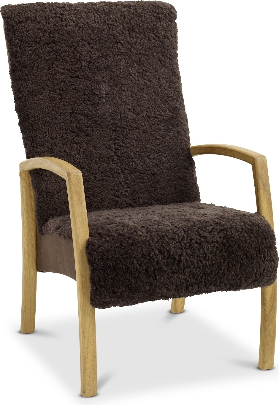 Sune f�t�lj i oljad ek - Brunt f�rskinn + Reng�ring f�r m�bler