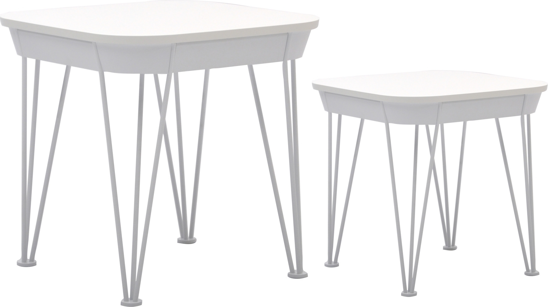 Satsbord 55x55 cm / 45x45 cm - Vit