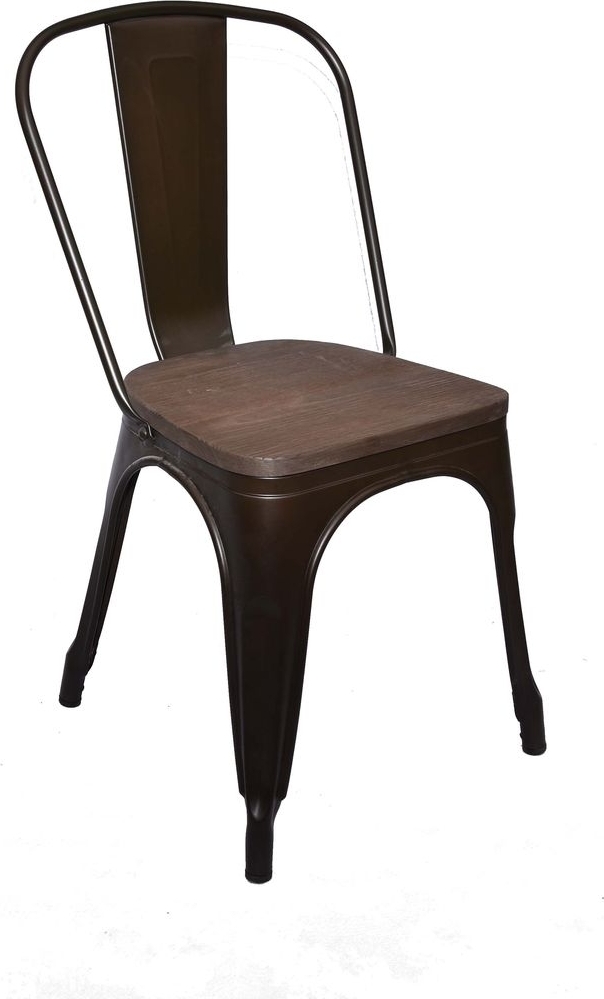 Metallstol med tr�sits - Stapelbar + M�beltassar