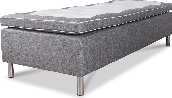 Roma gr� rams�ng 90x200 cm pocket-fj�dersystem