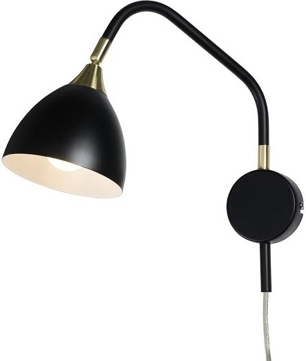Läza Vägglampa - Svart/Mässing Läza Vägglampa - Svart/Mässing