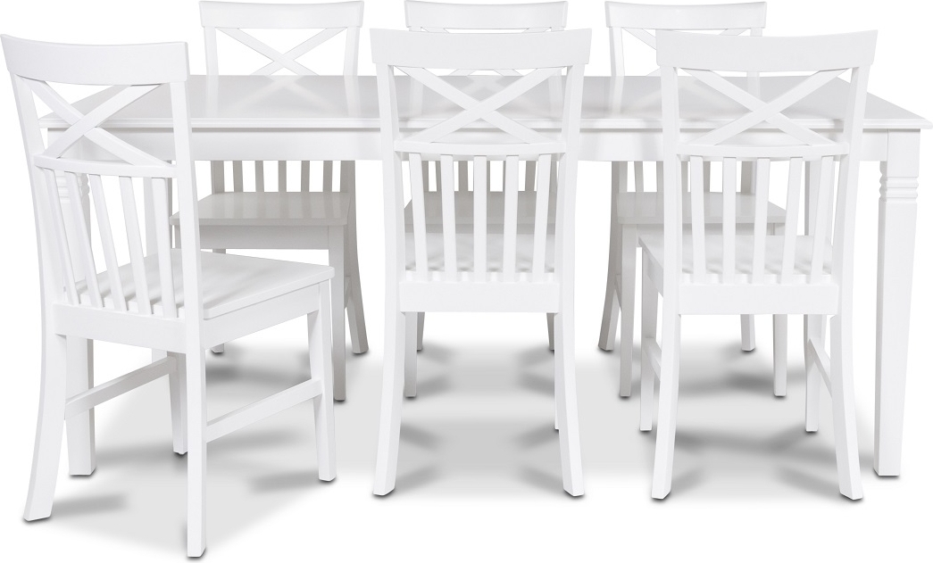 Mellby matgrupp 180 cm bord med 6 st Mellby matstolar