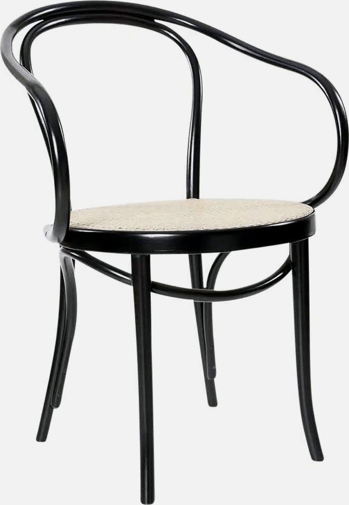 No 30 karmstol med rottingsits - Chocolate/Rotting + M�beltassar