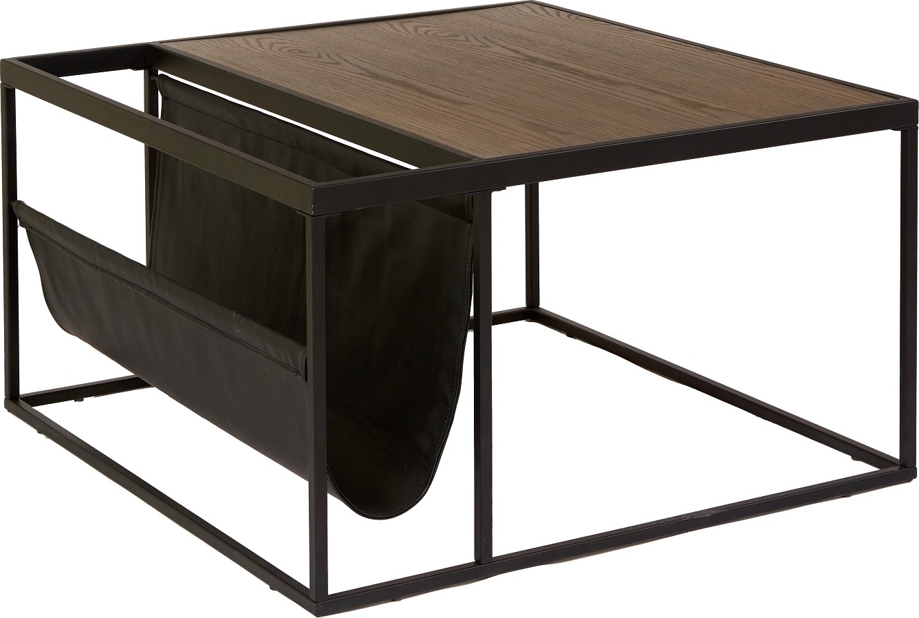 Soffbord 80 x 80 cm - brunt ekfan�r + Reng�ring f�r m�bler