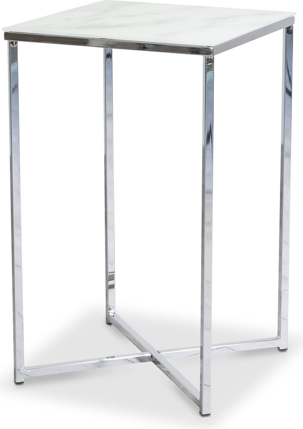 Palasso Lampbord 40 x 40 cm - Krom / Ljus marmorering Palasso Lampbord 40 x 40 cm - Krom / Ljus marmorering